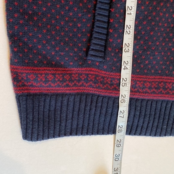 Tommy Hilfiger Men's XL Cotton Blend Patterned Zip up Sweater Blue - Picture 9 of 11